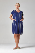Button Shoulder Dress