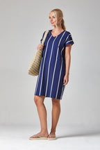 Button Shoulder Dress