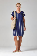 Button Shoulder Dress