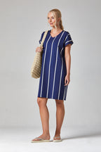 Button Shoulder Dress