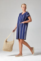 Button Shoulder Dress