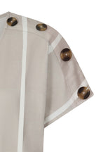 Button Shoulder Dress