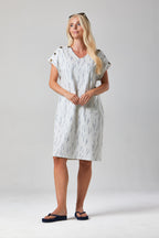 Button Central Print Dress
