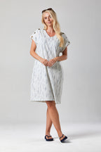 Button Central Print Dress