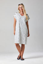 Button Central Print Dress