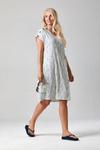 Button Central Print Dress