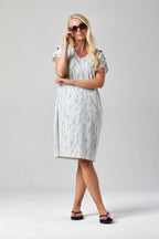 Button Central Print Dress