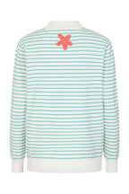Buy Online Petula Pullover Alice Collins -  Striped sweater with a red flower design on the back against a white background