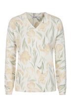Buy Online Crocus Pullover Alice Collins - Floral patterned shirt on a white background