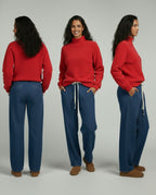 Wool Blended Cowl Neck Pullover
